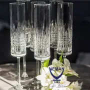 Crystal glasses "Neman" for Champagne sparkling wines and cocktails 6pcs 4,06oz