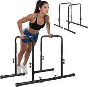 BTM Dip Stand, Load Capacity 440.1 lbs (200 kg), Folding, Dip Machine, Dip Bar, Chin Up Training, Fitness, Muscle Training, Stretching, Pull Up Machine, Exercise Equipment, Grip Strength, Training