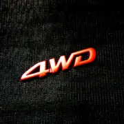 1x Matte Red 4WD New Metal Sticker Badge Decal Emblem Sports AWD Engine Turbo GT