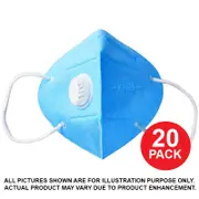 Eagle AG3200V P2 Face Masks With Breathing Valve Flat Fold Individually Wrapped (Box/20)
