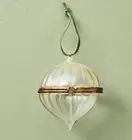 Hearth & Hand Magnolia 2024 Glass Hinged Glass Christmas Tree Ornament