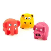 3 Pack 3.2'' Squeak Latex Puppy Toy Cute Standing Animal Sets Pet Interactive