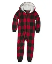 Baby and Kids', Sibling Matching, X-Small Kids One Piece Red/Black Check