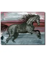 Ready2HangArt Equestrian Saddle Ink PSVII Canvas Wall Art by Tristan Scott