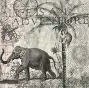 4 Paper Napkins for Decoupage / Parties/Weddings - Adventure