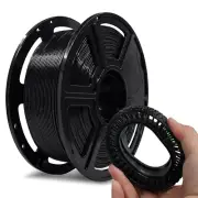 Flexible PLA Filament 1.75 Mm Black, 3D Printer Filament 4X Longer Stretch, 1 (2