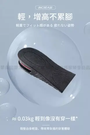 【挪威森林】日本舒適減壓氣墊隱形增高鞋墊 氣墊鞋墊(半墊款1雙) (5.3折)