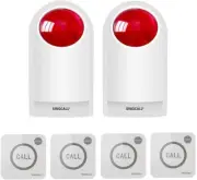 Strobe Siren Panic Alarm Button Siren Alarm with Light for Home Caring Loud