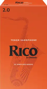 Rico Tenor Sax Reeds, Strength 2.0, 25-pack