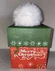 Punch Studio Winter Whimsy Jar Candle 9.6 oz faux fur Pom on Box new 52 hours