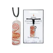 Orgonite Clear Quartz Pendant Necklace EMF Protect Jewelry Healing Crystals