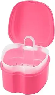 Annhua Denture Retainer Container Case Cleaning,Denture Bath Box False Teeth Storage Box - Leak Proof and Lid Waterproof
