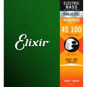 Elixir Nanoweb Stainless Steel Bass Strings 45-100