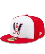 New Era 59Fifty Washington National MLB Hat 7 1/4 Red White Blue Low Profile Cap