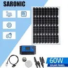 60W Solar Panel Kit Home Trickle Battery Charger Power For Caravan Car Van Boat