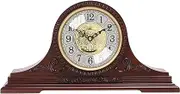 Alarm Clocks,Mantel Clocks, Fireplace Clocks with Chime, Alarm Decorative Chiming Mantel Clock is Battery Operated Shelf Clock Living Room Desk Decoration Aqiong