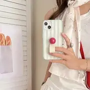 Green Striped Ring with Leather Buckle Suitable for iPhone 15 13 14 12 11 Pro Max Phone Case Full Protective Case,4,for iPhone 15