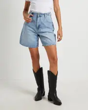 Super Mirage Denim Shorts in Lyocell Leah