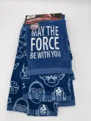 New Disney Star Wars 3 Peice Kitchen/Bathroom Tea Towel Set Yoda Vader C-3PO