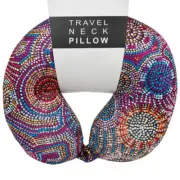 ABORIGINAL TRAVEL NECK PILLOW - TINA MARTIN - AUSTRALIA, INDIGENOUS, GIFT