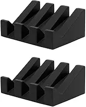 AIMALL 2 PCS Silicone Soap Box, Soap Holder with Drainage Design, Non-Slip Washable Soap Pad for Bathroom, Kitchen, and Shower, Quick-Drying Silicone Soap Tray (3.77 x 2.75 x 1.57 inches)