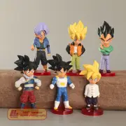 Anime Dragon Ball Z Super Saiyan Goku Gohan Vegeta Trunks 6pcs Figure Toy Gift