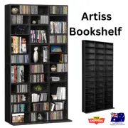 Artiss Bookshelf CD Storage Rack DVD Books Memorabilia Displays - BERT Black
