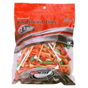 ProActive Sports 2 3/4" Assorted Hardwood Tees - 250 Pack - Assorted