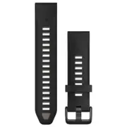Garmin QuickFit 20 Silicone Band - Black/Pebble Grey