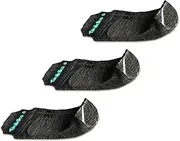 Gekks Women's No Show Non Slip Sock Liner Inserts for Loafers and Slip-Ons, Shoe Socks with Odor-Relief Silver Technology, Pack of 3, Black, Large (US: 9-11.5)