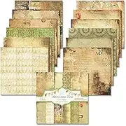 Vintage Scrapbook Paper Decorative Craft Paper 12×12-24 Sheets Double-Sided Decoupage Paper CardStock Paper Pad Journaling Paper for Holiday Cardmaking DIY Origami Decorative Craft Paper.