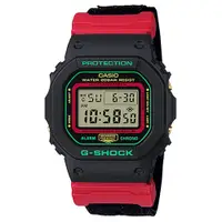 在飛比找PChome24h購物優惠-CASIO G-SHOCK 翻玩經典復古錶潮流聖誕紅綠雙色腕