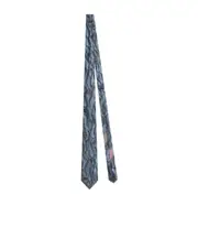 Graphic-Print Tie One size Blue