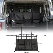 JeCar for Wrangler Rear Seat Divider Pet Net Dog Barrier Trunk Cargo Organizer Storage Accessories for 2007-2024 Jeep Wrangler JK JL (4-Door Only)