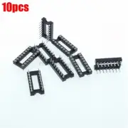 10Pcs Dip Round Hole 16Pin Pitch 2.54MM Socket Adaptor New Ic ki