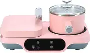 Breakfast Machine 4-in-1 Breakfast Center Station with Adjustable Toasting Control Non-Stick Griddle Apply to Bacon Ham Sausage Hashbrowns Omelettes Blue (Color : Blue)