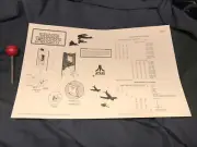 ATARI Time Pilot Back Door Sheet New. Part # ST-223-01 1st Printing