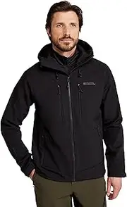 [Mountain Warehouse] Radius Mens Softshell Jacket - Water Resistant, Breathable, Adjustable Rain Jacket - Best for Spring Summer, Walking, Outdoors, Hiking & Trekking