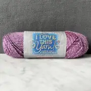 I Love This Yarn! Print Super Soft Acrylic Yarn-1 Skein Color Purple Gradient