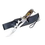 Ranger Defender Dragon Spine Fantasy Bowie Knife 27cm Fixed Blade Leather Sheath
