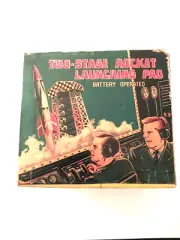 Nomura Tin Toy Rocket JUPITER TWO STAGE ROCKET LAUNCH PAD 1950's Repro Box Only