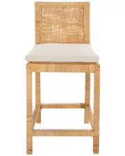 Safavieh Tojo Cane Counter Stool with Cushion