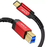 10ft USB 3.0 Type B to USB-C Braided Cable for Docking and Devices