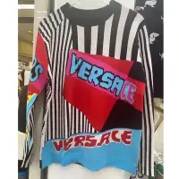 在飛比找Yahoo!奇摩拍賣優惠-【小鹿甄選】VERSACE  現貨男女同款多色撞色提花氣質寬