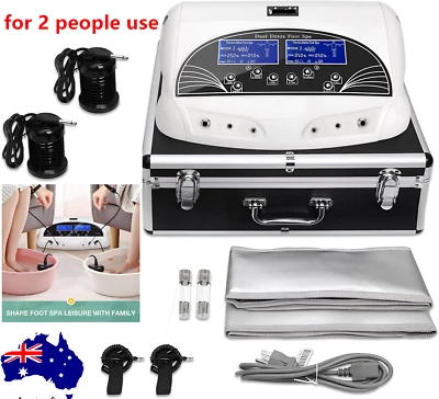 Dual Ionic Detoxification Foot Bath Machine Digital LCD Display Spa Cleanse Cell