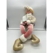 NWT Rachel Zoe Christmas Elf Large Posable Holiday Pink and Gold