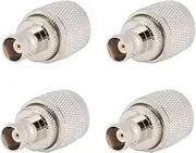 BNC Female to SO239 Male Adapter 4Pcs RF Coaxial Connector Brass Material for Antenna Radio Car Setup Wireless LAN Devices