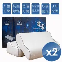 在飛比找PChome商店街優惠-恆溫舒眠經典工學枕-2入組【Win-Win枕漾】-台視真享購