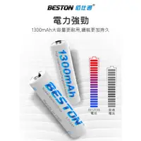 在飛比找有閑購物優惠-佰仕通BESTON 充電電池 大容量 3號 4號 3300m