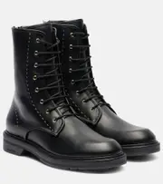 [Max Mara] Max Mara Urbancombat leather combat boots AU 8 black